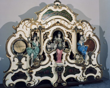 817376 Afbeelding van een draaiorgel van Wilhelm Bruder Söhne in het Museum van Speelklok tot Pierement (Achter de Dom ...